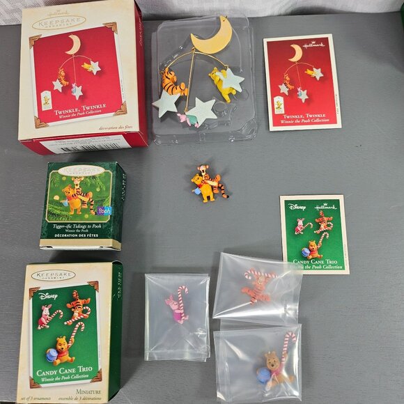 Vintage Hallmark Keepsake Ornament Winnie the Pooh Collection Pack of 3 New with - Picture 2 of 8